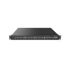 Reyee Switch RG-NBS3100-48GT4SFP-P(48 × 10/100/1000Base-T copper , 4 × 1GE SFP ports, fixed single AC power supply, PoE//PoE+ power supply, 370 W PoE)