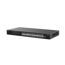 Reyee Switch RG-ES126FGS-P (24-Port 10/100 Mbps with 2-Port Gigabit,370 W, Unmanaged PoE Switch, Steel Case)