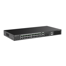 Reyee Switch RG-ES228GS-P (28-Port - 24 Gigabit PoE+ ports,2 SFP,370W, Smart Cloud Managed PoE Switch, Desktop Steel Case)
