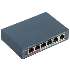 HIKVISION - DS-3E1106P-EI (4 Port Fast Ethernet Smart POE Switch/65 W)