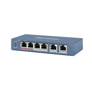 HIKVISION - DS-3E0106HP-E (4 Port Fast Ethernet Unmanaged POE Switch/65 W)