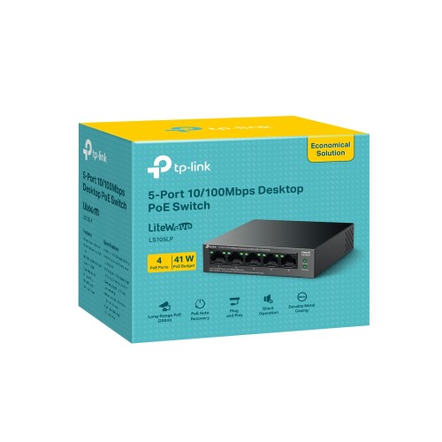 TP-Link LS105LP 5 Port İdarəolunmayan PoE Switch