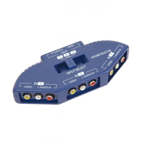 Audio Video Selector Switch Box 3-Port