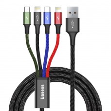 Kabel 4-in-1 Multi USB-iP+iP+Type-C+Micro Baseus CA1T4-I0G