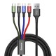 Kabel 4-in-1 Multi USB-iP+iP+Type-C+Micro Baseus CA1T4-B01