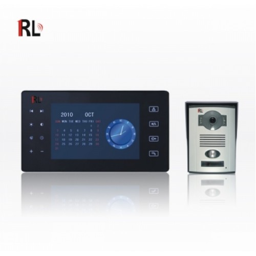 RL-0807AB 2.4 GHz Wireless Video Door Phone System, 7 inch TFT screen, SD card