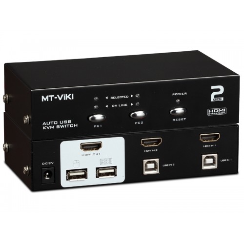MT-2102HL 2-портовый USB KVM переключатель KVM 3D HDMI интерфейс подключения