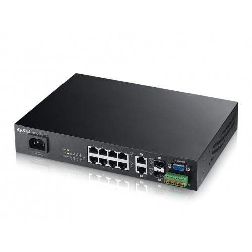 8 Port idarə olunan kommutator L2+ Metro Fast Ethernet 2 port Gigabit Ethernet slotla Zyxel MES3500-10