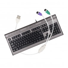 PS2 Клавиатура A4Tech KLS-7MU + USB Переходник VCOM CU807
