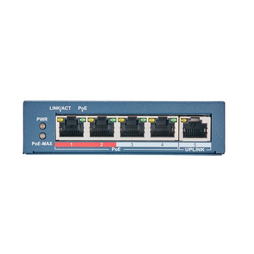 HIKVISION DS-3E0105P-E(B) 4 Port Fast Ethernet Unmanaged POE Switch