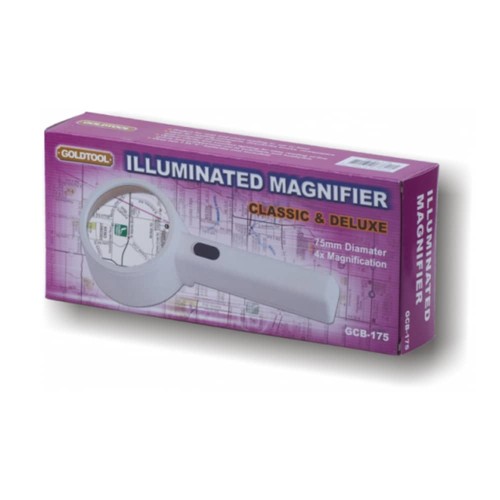 Лупа с подсветкой GOLDTOOL GCB-175