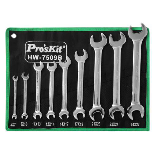 Набор рожковых гаечных ключей ProsKit HW-7509B